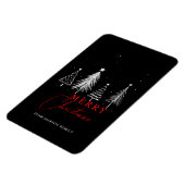 Eenvoudige elegante kerstpijnboom magneet (Linkerzijde)