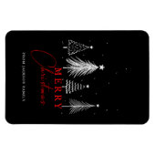 Eenvoudige elegante kerstpijnboom magneet (Horizontaal)