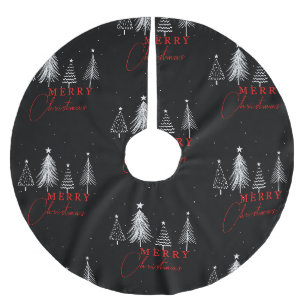Eenvoudige elegante kerstpijnboom Zwart Kerstboom Rok