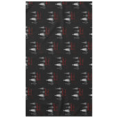 Eenvoudige elegante kerstpijnboom | Zwart Tafelkleed (Voorkant)