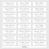Eenvoudige Elegante Klasse Script Gastadreslabels Sticker (Vel)