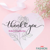 Eenvoudige Elegante Klassieke Bloemen Huwelijk Dan Hart Sticker