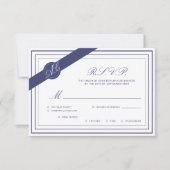 Eenvoudige elegante klassieke formele bruiloft maa RSVP kaartje (Voorkant)