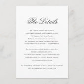 Eenvoudige elegante klassieke kalligrafie bruiloft informatiekaartje (Voorkant)