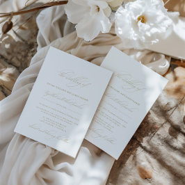 Eenvoudige elegante klassieke kalligrafie bruiloft kaart