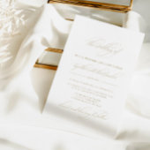 Eenvoudige elegante klassieke kalligrafie bruiloft kaart