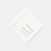 Eenvoudige Elegante Klassieke Monogram Huwelijk Servet (Hoek)