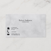 Eenvoudige elegante klassieke textuur consultant visitekaartje (Achterkant)