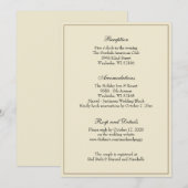 Eenvoudige Elegante Klassieke Trouwreceptie Bijlag Kaart (Voorkant / Achterkant)