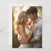 Eenvoudige Elegante Klassieke Zwart & Wit Fotobrui Save The Date (Achterkant)