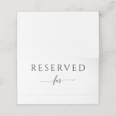 Eenvoudige Elegante Kleine Bruiloft Gereserveerde  Plaatskaartje (Buitenkant ongevouwen)