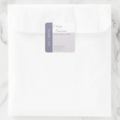 Eenvoudige elegante kleurblok typografie sojakaars vierkante sticker (Tas)