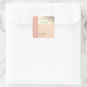 Eenvoudige elegante kleurblok-typografie sojakaars vierkante sticker (Tas)