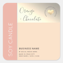 Eenvoudige elegante kleurblok typografie sojakaars