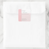 Eenvoudige elegante kleurbloktypografie sojerkaart vierkante sticker (Tas)