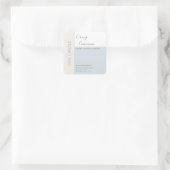 Eenvoudige elegante kleurbloktypografie sojerkaart vierkante sticker (Tas)