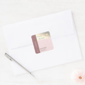 Eenvoudige elegante kleurbloktypografie-zeemijl vierkante sticker (Envelop)