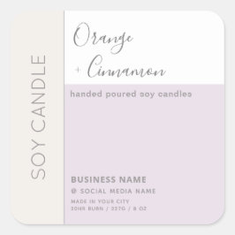 Eenvoudige elegante kleurbloktypografie-zeemijl vierkante sticker