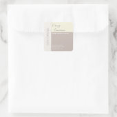 Eenvoudige elegante kleurbloktypografie-zeemijl vierkante sticker (Tas)