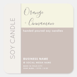 Eenvoudige elegante kleurbloktypografie-zeemijl vierkante sticker