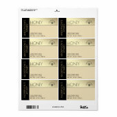 Eenvoudige elegante kleurenblok typografie honing etiket (Full Sheet)