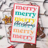 Eenvoudige Elegante Kleurrijke Rode Vrolijke Kerst Theedoek