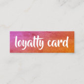 Eenvoudige Elegante Kleurrijke Witte Textuurpastel Klantenkaartje (Voorkant)