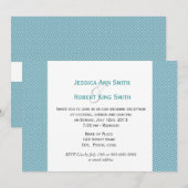 Eenvoudige, elegante koninklijk blauwe huwelijksre kaart (Voorkant / Achterkant)