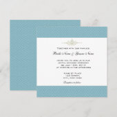 Eenvoudige, elegante koninklijke uitnodiging voor (Voorkant / Achterkant)