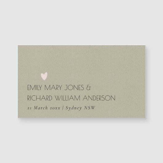 EENVOUDIGE ELEGANTE KRAFT GRAY TYPOGRAPHY BEWAREN  (Voorkant)