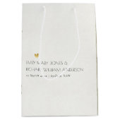 EENVOUDIGE ELEGANTE KRAFT GRAY TYPOGRAPHY WEDDING MEDIUM CADEAUZAKJE (Voorkant)