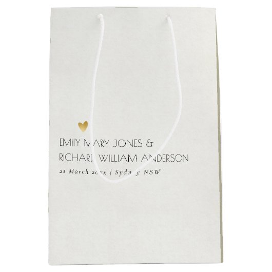 EENVOUDIGE ELEGANTE KRAFT GRAY TYPOGRAPHY WEDDING MEDIUM CADEAUZAKJE (Voorkant)