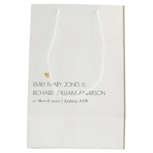 EENVOUDIGE ELEGANTE KRAFT GRAY TYPOGRAPHY WEDDING MEDIUM CADEAUZAKJE (Achterkant)