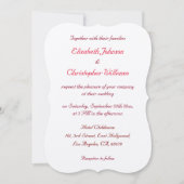 Eenvoudige Elegante Kraft Huwelijksuitnodiging op  Kaart (Voorkant)