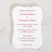 Eenvoudige Elegante Kraft Huwelijksuitnodiging op  Kaart (Voorkant / Achterkant)