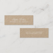 Eenvoudige elegante Kraft Premium Mini Visitekaartje (Voorkant / Achterkant)