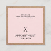 Eenvoudige Elegante Kraft Roos Haar Afspraak Afsprakenkaartje (Voorkant)