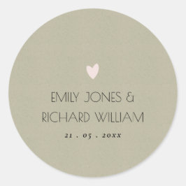 EENVOUDIGE ELEGANTE KRAFT TYPOGRAFIE-TEKST RONDE STICKER