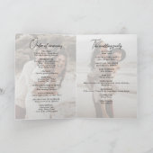 Eenvoudige elegante krans 4-foto tekst overlay bru programma (Binnen)