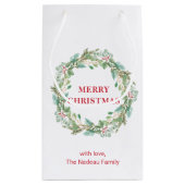 Eenvoudige Elegante krans Moderne Kerstmis Klein Cadeauzakje (Achterkant)