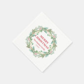 Eenvoudige Elegante krans Moderne Kerstmis Servet (Hoek)