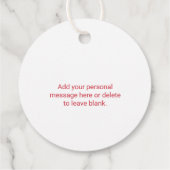 Eenvoudige Elegante krans Vreugde Moderne Kerstmis Bedankjes Labels (Achterkant)