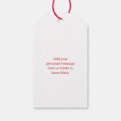 Eenvoudige Elegante krans Vreugde Moderne Kerstmis Cadeaulabel (Achterkant)