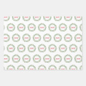 Eenvoudige Elegante krans Vreugde Moderne Kerstmis Inpakpapier Vel (Voorkant 3)