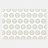 Eenvoudige Elegante krans Vreugde Moderne Kerstmis Inpakpapier Vel (Voorkant)