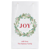 Eenvoudige Elegante krans Vreugde Moderne Kerstmis Klein Cadeauzakje (Voorkant)