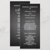 Eenvoudige elegante krijtbord bruiloft programma's (Voorkant / Achterkant)