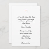 Eenvoudige elegante kruis bruiloft uitnodiging, do kaart (Voorkant / Achterkant)