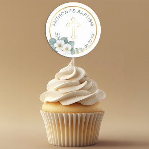 Eenvoudige Elegante Kruisdoop Sticker