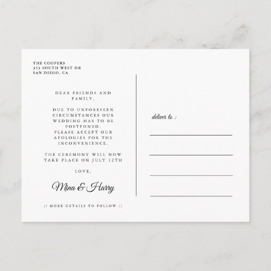 Eenvoudige elegante Laten we dit nog eens proberen Briefkaart (Achterkant)